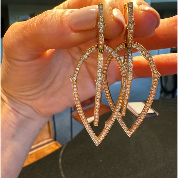 Stephen Webster 18k Yellow Gold and Diamond Convertible Earrings - Picture 2 of 11